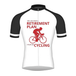 Sunnyriant Funny Retirement Plan Men's Short Sleeve Cycling Jersey
