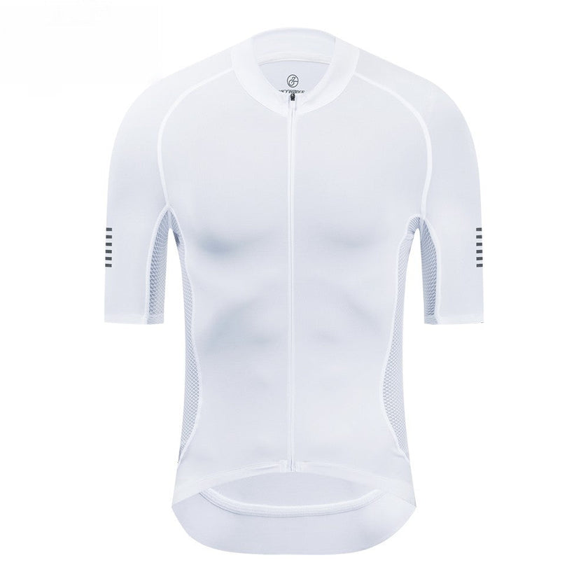 White Top Quality Short Sleeve Cycling Jersey