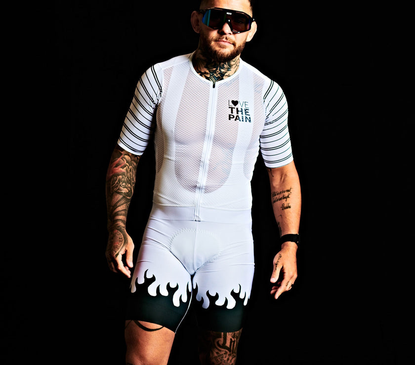 "White Flames"  Galaxy Cycling Suit