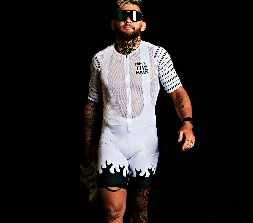 "White Flames"  Galaxy Cycling Suit