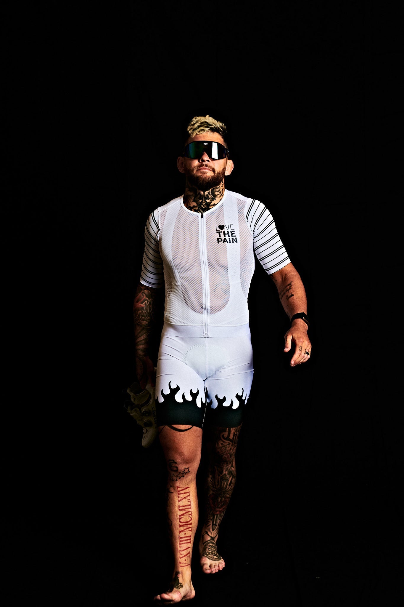 "White Flames"  Galaxy Cycling Suit