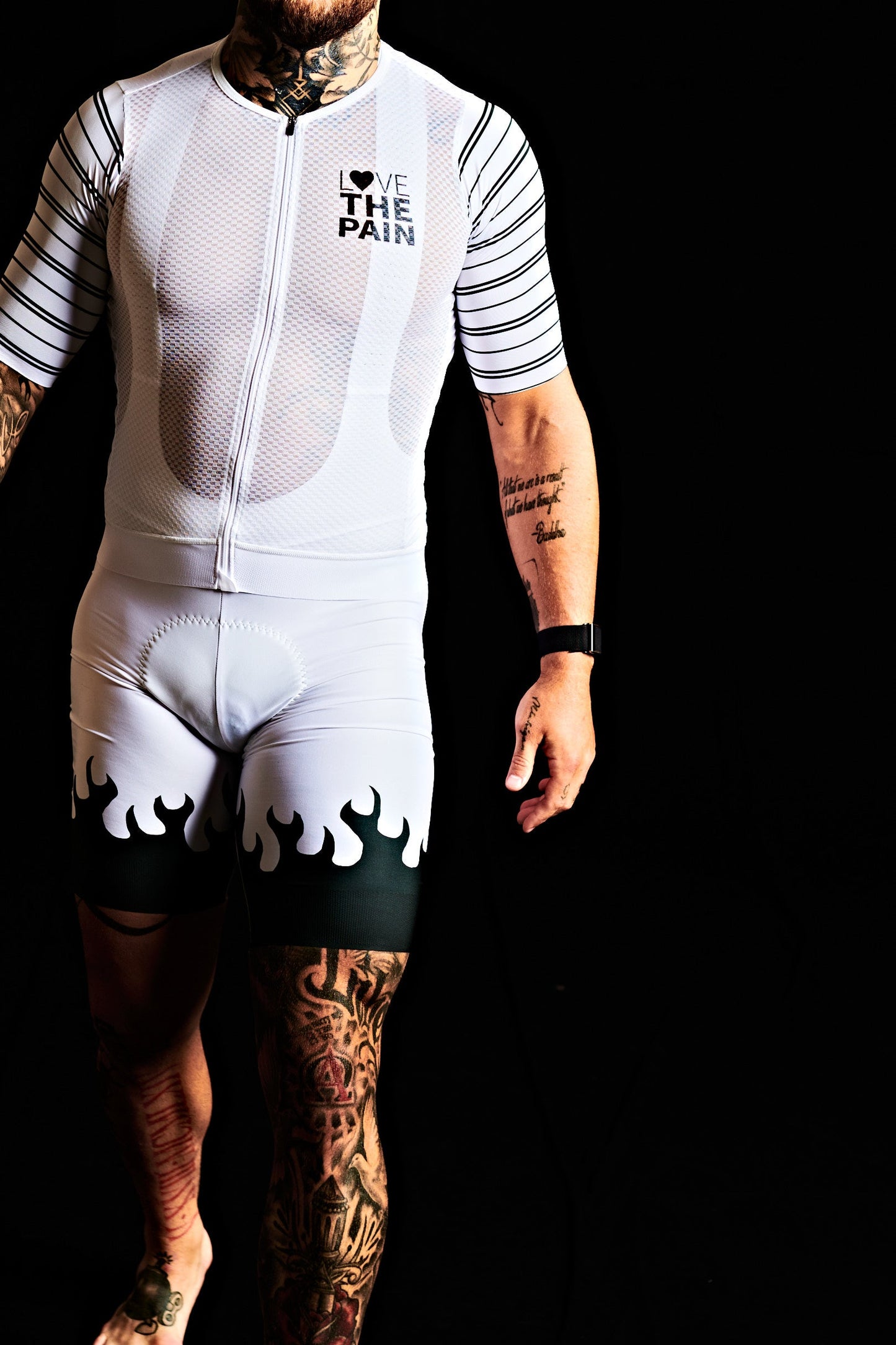 "White Flames"  Galaxy Cycling Suit