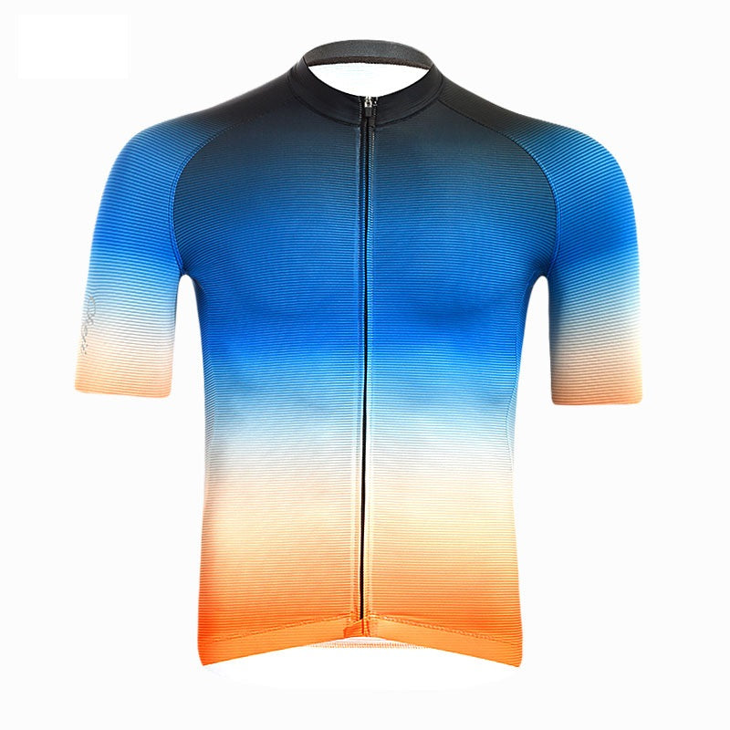 Men Color Blocking Short Sleeve Cycling Jersey
