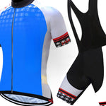 Men's Short Sleeve Cycling Jersey with Bib Shorts