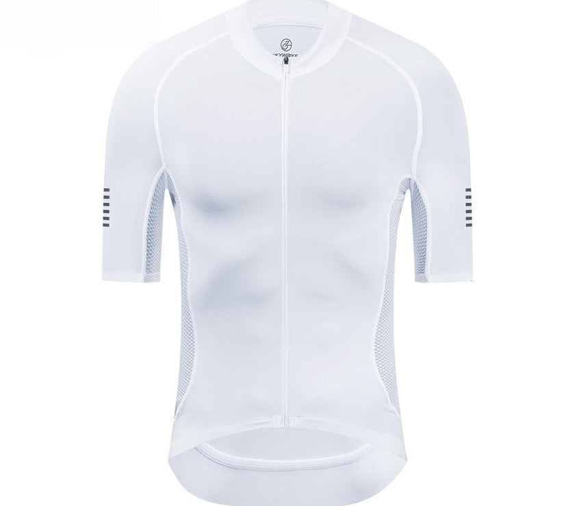 White Top Quality Short Sleeve Cycling Jersey
