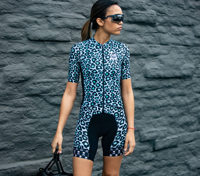 'Blue Cheetah' Collection Women's Cycling Wear