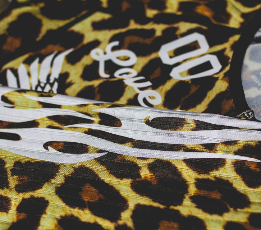"Hot Rod Leopard" Unzip Race Suit