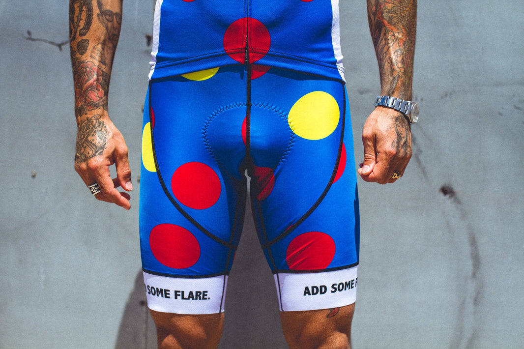 "Polka Dot Blue" Style Cycling Pants