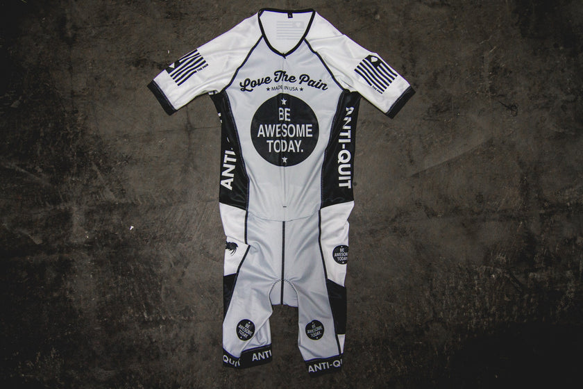 "Be Awesome Grey" Aero Race Suit