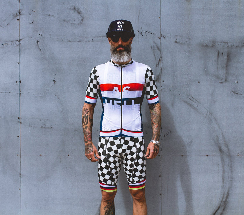 Checkerboard Mountain Race Professional Cycling Wear Breathable Comfortable