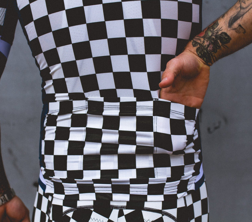 Checkerboard Mountain Race Professional Cycling Wear Breathable Comfortable
