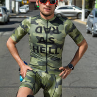 Army Green One Piece Cycling Suit Professional Riding Series-Top