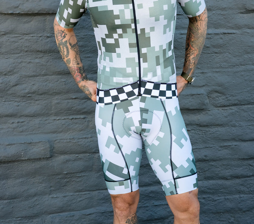 Army Green Pattern Cycling Jersey Professional