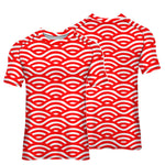 Men's and Women's Breathable Cycling Wear Printed Round Neck Short Sleeve Top