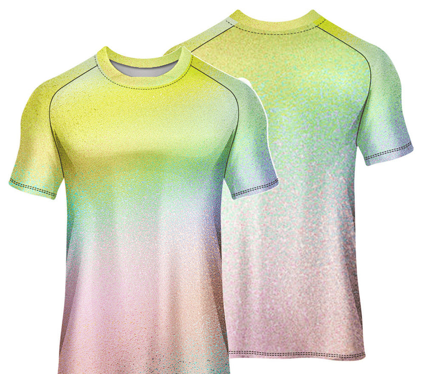 Men's and Women's Breathable Cycling Wear Printed Round Neck Short Sleeve Top
