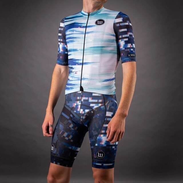 Wattie Ink Team Cycling Jersey Suit Sky
