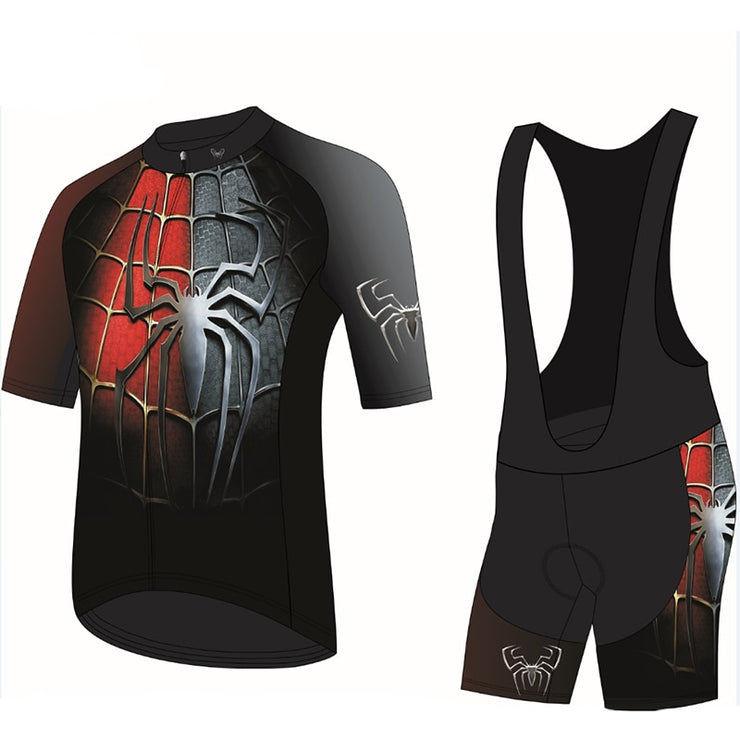 Spider summer Short Sleeve MTB set Quick dry Bicycle