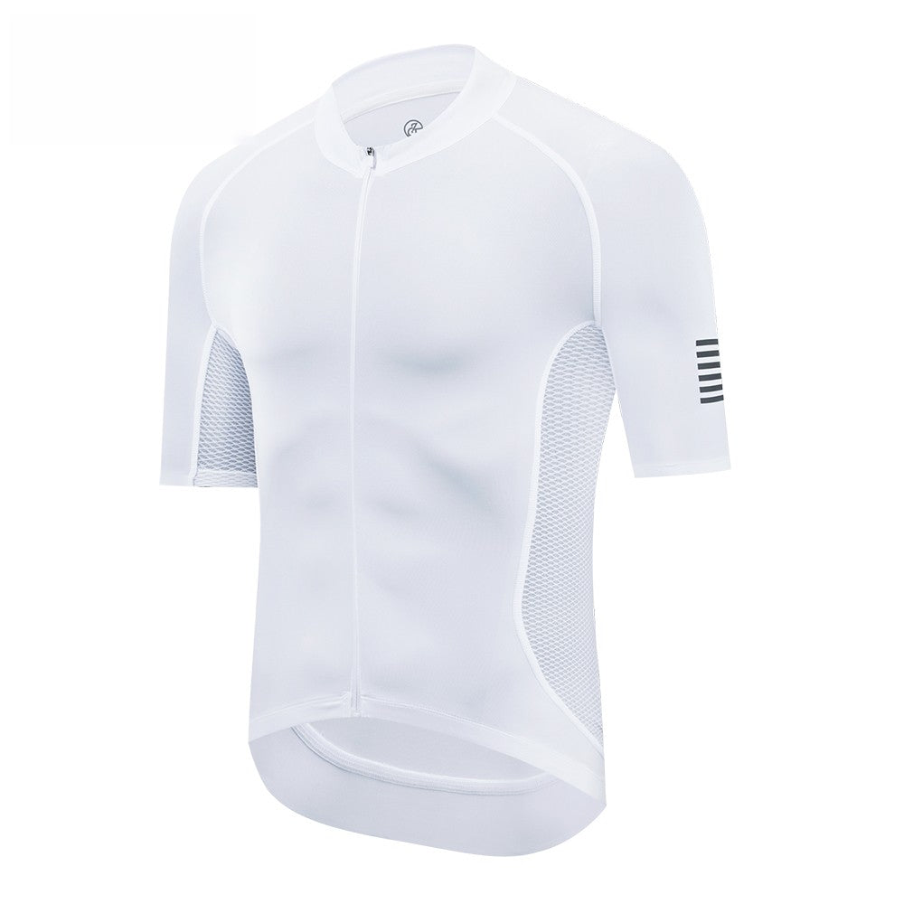 White Top Quality Short Sleeve Cycling Jersey