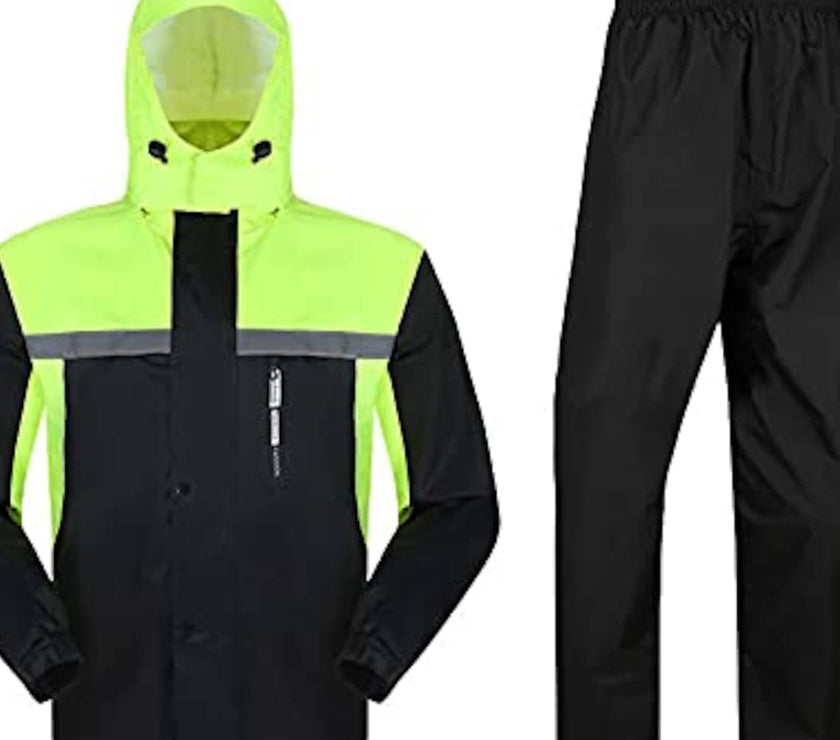 unisex rainsuit waterproof jacket and trousers set hooded fishing