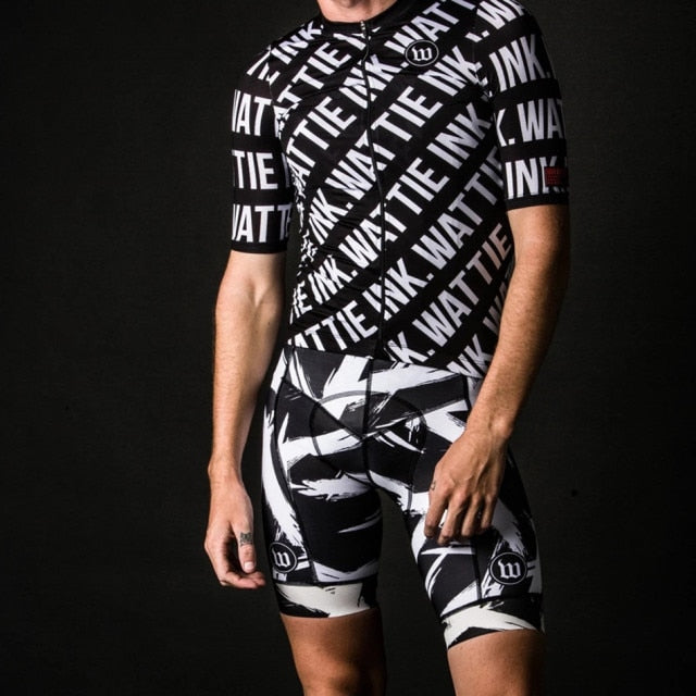 Wattie Ink Team Cycling Jersey Suit Black