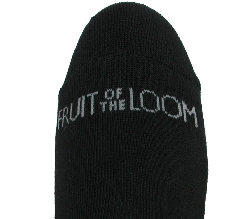 Fruit of the Loom Men's Half Cushion No Show Socks (6 Pair Pack)