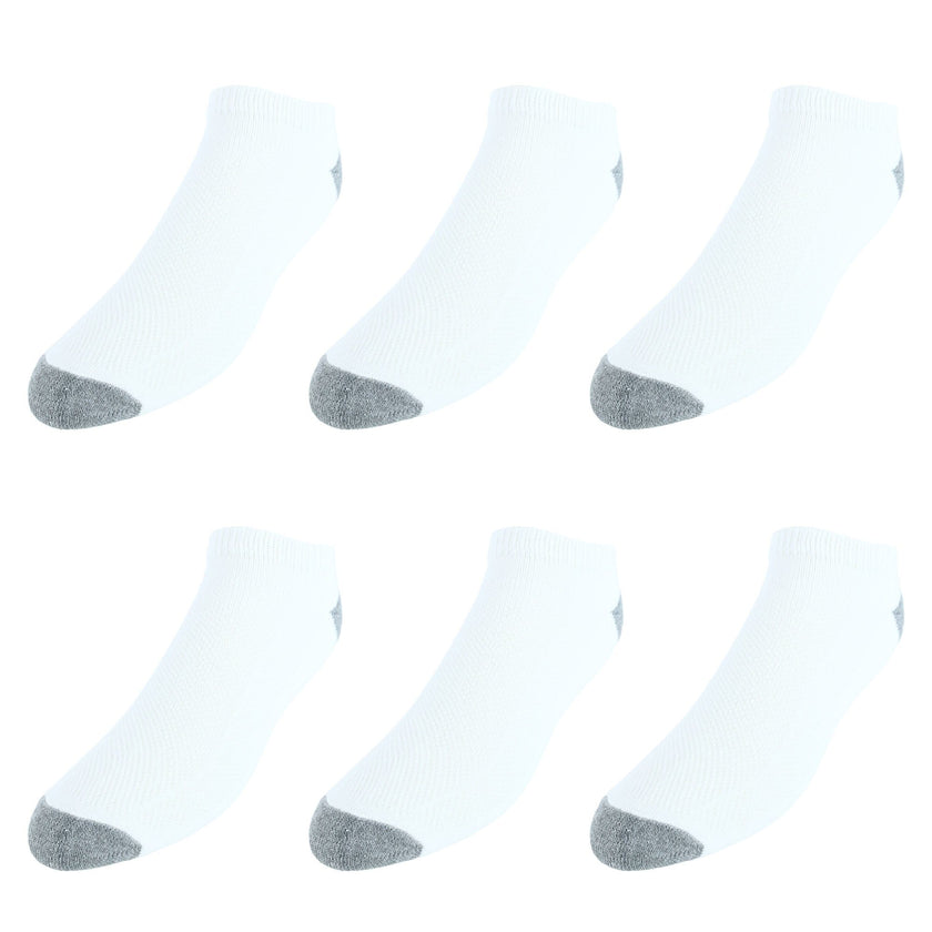 Fruit of the Loom Men's Breathable No Show Cushioned Sole Socks (6 Pack)