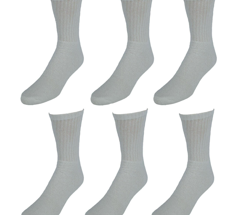 Everlast Men's Cotton Blend Big and Tall Crew Socks (6 Pair Pack)