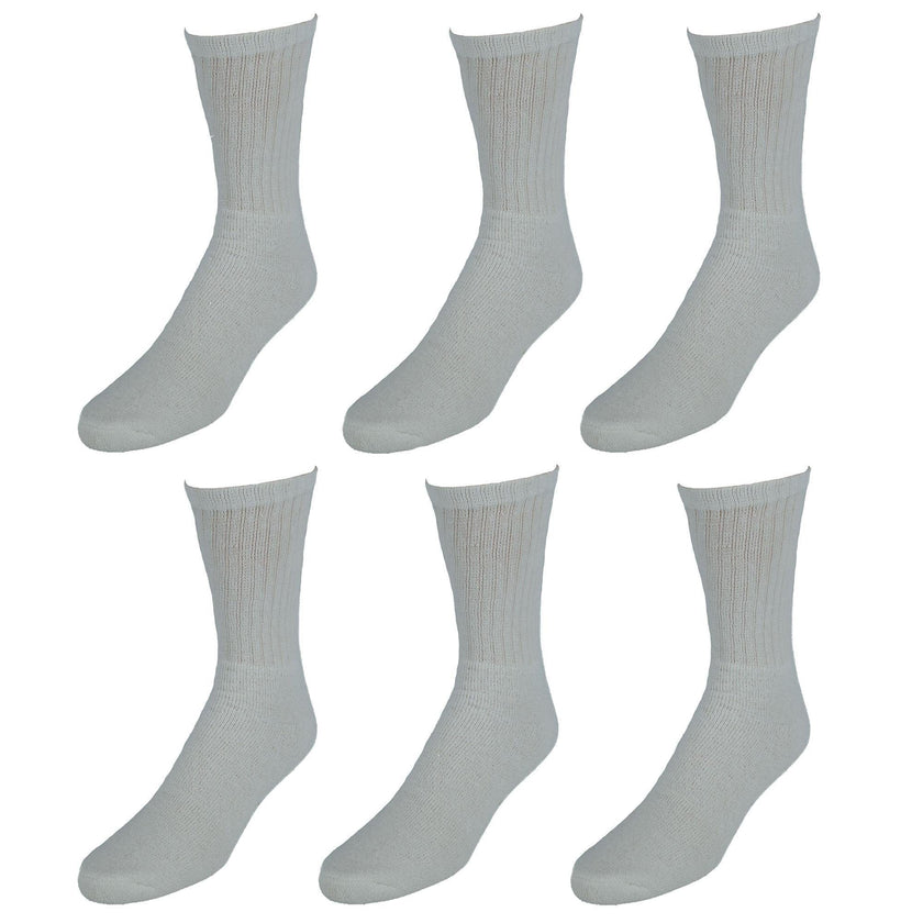 Everlast Men's Cotton Blend Big and Tall Crew Socks (6 Pair Pack)