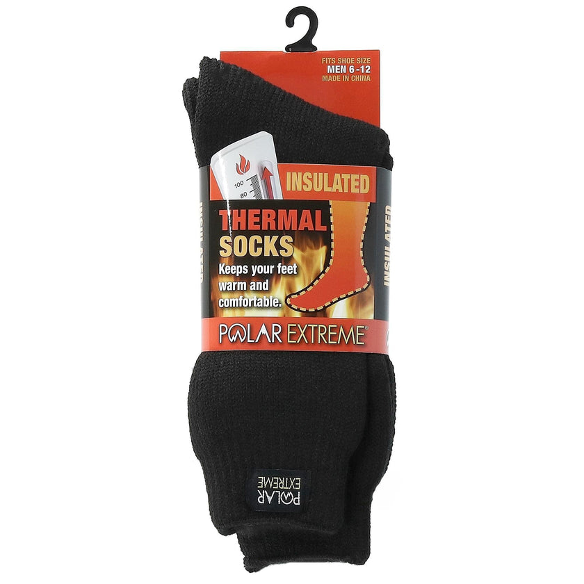 Polar Extreme Men's Thermal Socks with Insulated Fleece Lining (3 Pair Pack)