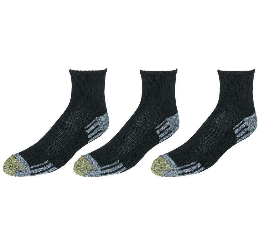 Gold Toe Men's Athletic Outlast Quarter Socks (3 Pair Pack)