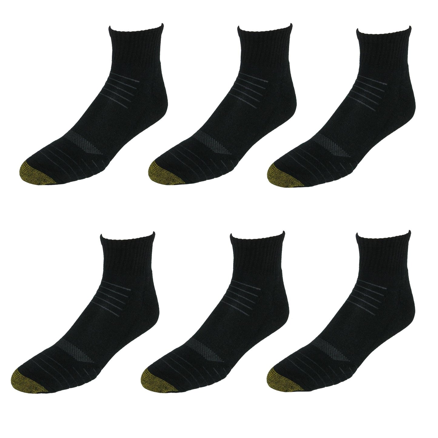Gold Toe Men's Tech Sport Quarter Socks (6 Pair Pack)