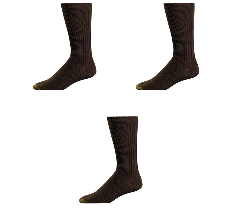 Gold Toe Men's Fluffies Cotton Crew Socks (Pack of 3)