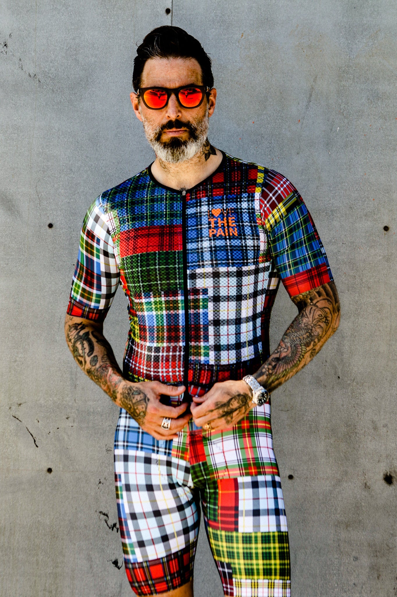 Tartan cycling online jersey