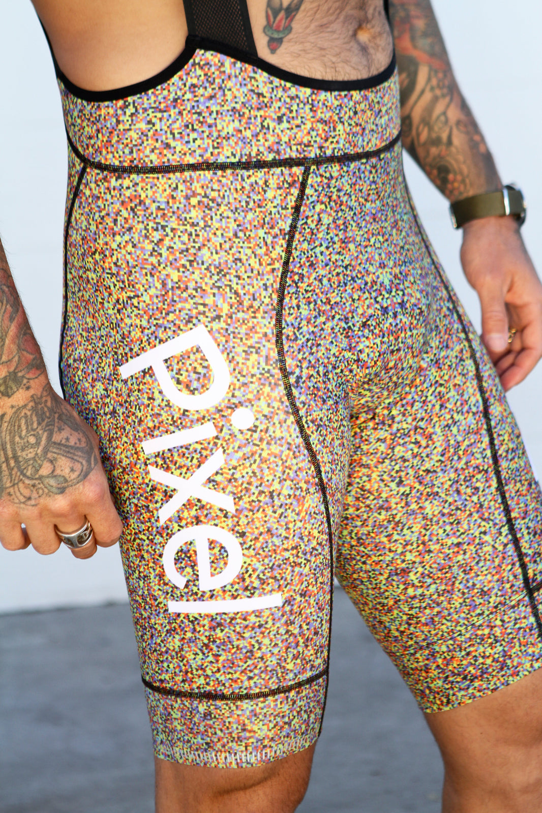Color Speckled Pro Cycling Sports Cycling Pants