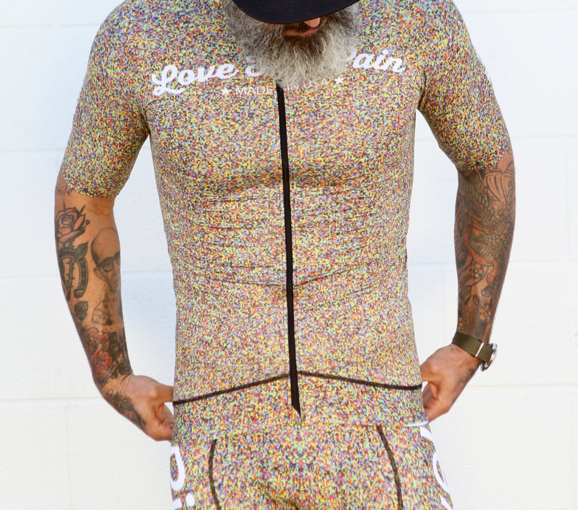 "Pixel" Colorful Mosaic Cycling Jersey Set