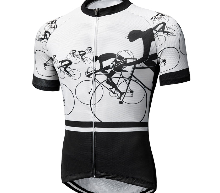 Men's Short Sleeve Cycling Jersey Summer Spandex Polyester
