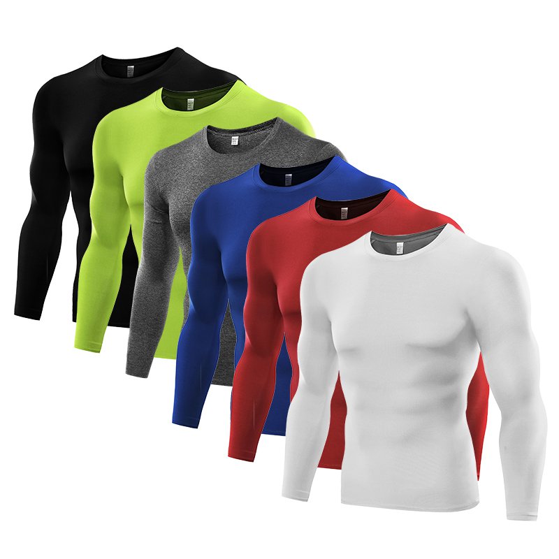 Mens Compression Under Base Layer Top Long Sleeve
