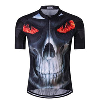 Fire Skull 3D Men Cycling Jersey Bike Bicycle Short Sleeves Jersey