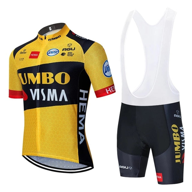 New JUMBO Cycling TEAM Jersey quick dry Bike Shorts