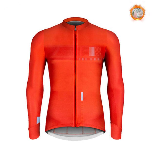 Spain Winter Thermal Fleece Jacket Cycling Jersey Long Sleeve