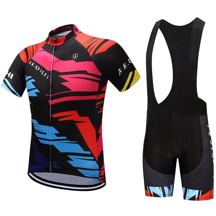 Unisex Short Bicycle Cycling Sets Anti-sweat Contrast Color