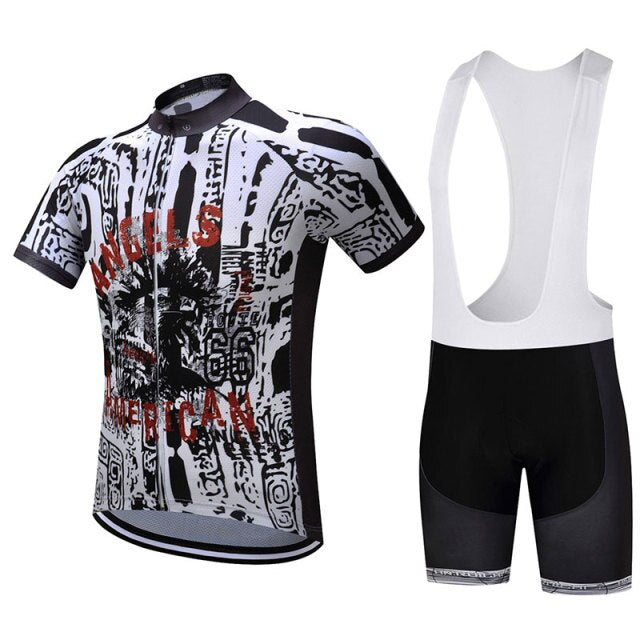 Unisex Quick Dry Cycling Sets Anti-sweat Pattern Printing