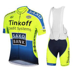 Cycling Short Sleeve Jersey Set Team Men Clothing Bib Shorts