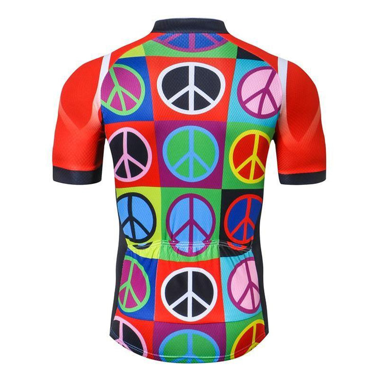 Cycling jerseys  Funny Rainbow Peace Sign