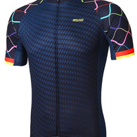 Men's Short Sleeve Cycling Jersey Summer Polyester Bike Jersey