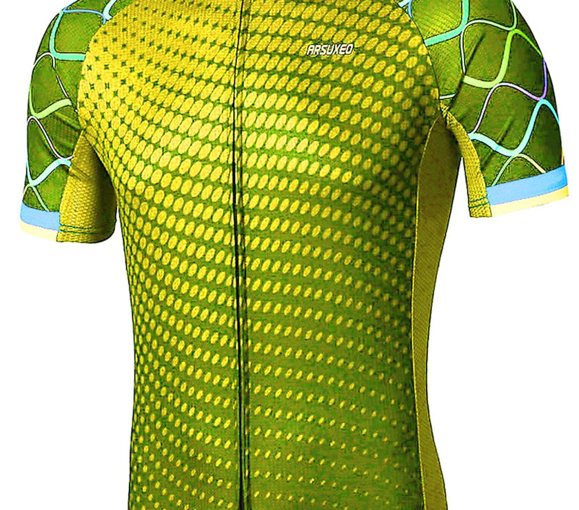 Men's Short Sleeve Cycling Jersey Summer Polyester Bike Jersey