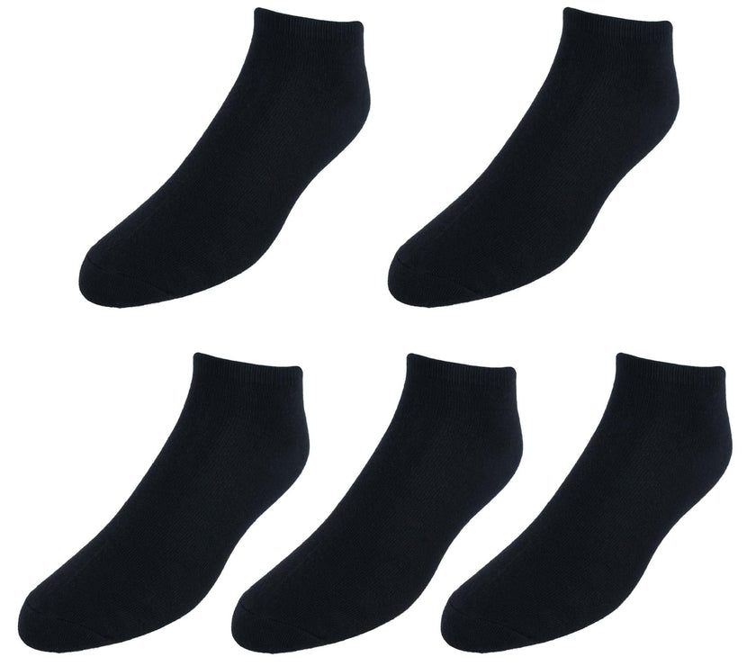 CTM® Men's Quarter Cut Athletic Comfort Socks (5 Pairs)