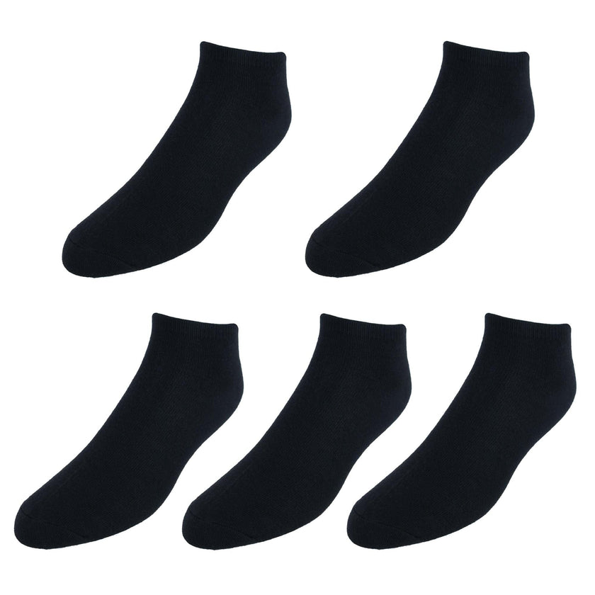 CTM® Men's Quarter Cut Athletic Comfort Socks (5 Pairs)