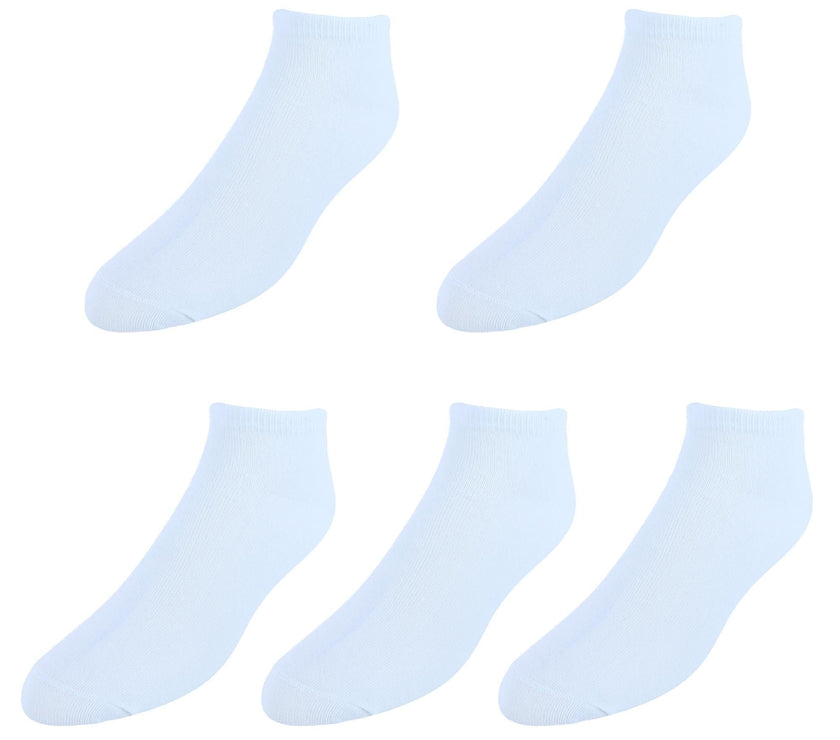 CTM® Men's Quarter Cut Athletic Comfort Socks (5 Pairs)