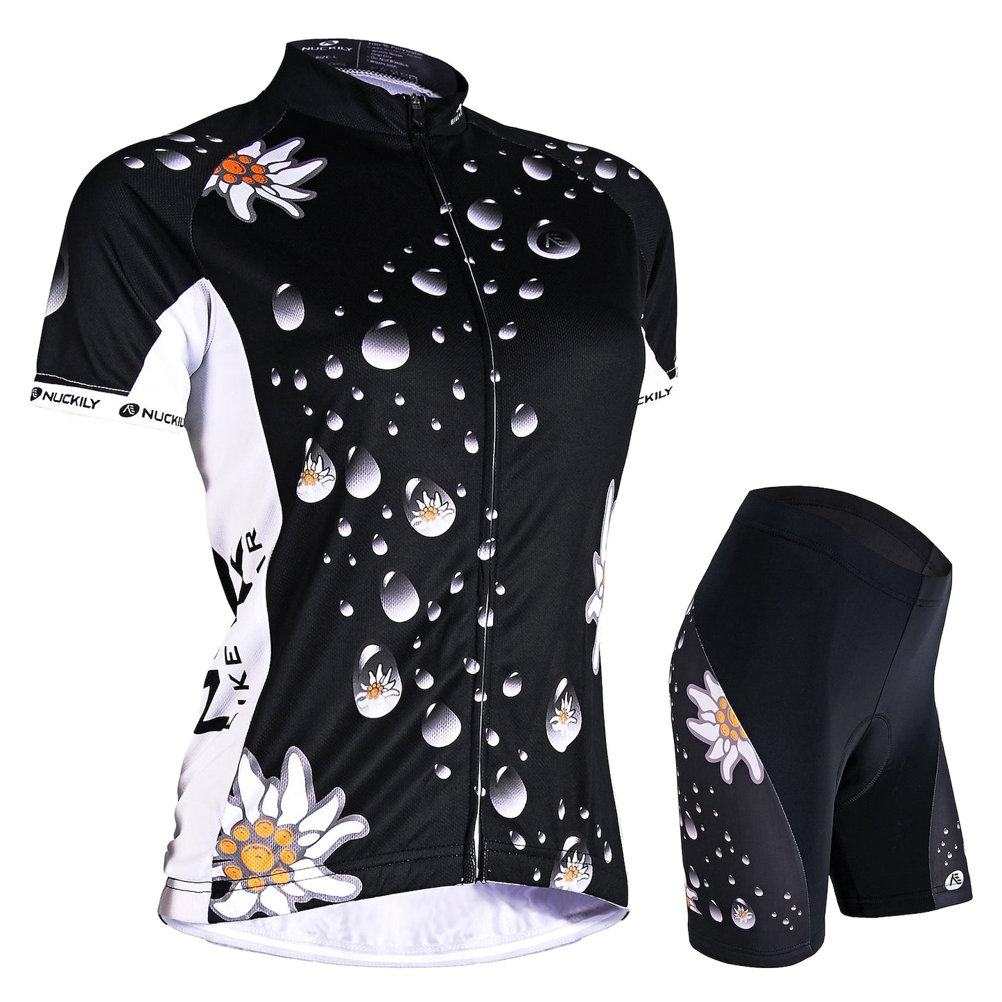 Nuckily Women's Short Sleeve Cycling Jersey with Shorts